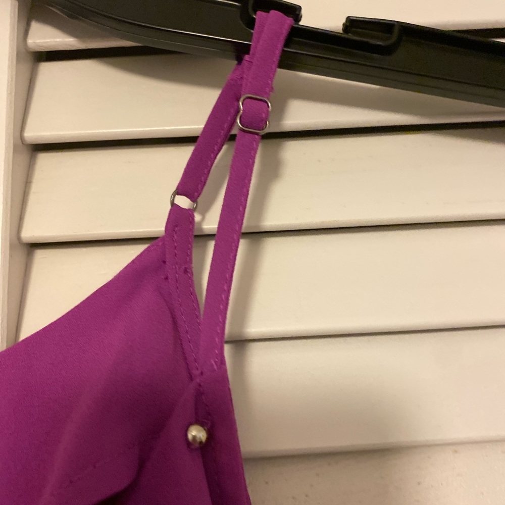 Pixley (Stitch Fix) Ladies Zania Fuchsia Silver Stud Detail Dressy Tank - XS - Picture 7 of 8